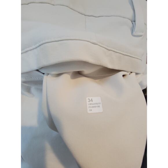 Lululemon Pants Men’s 34 ABC Classic Fit Trouser Cream 31" Inseam M5AX5S - Picture 9 of 9